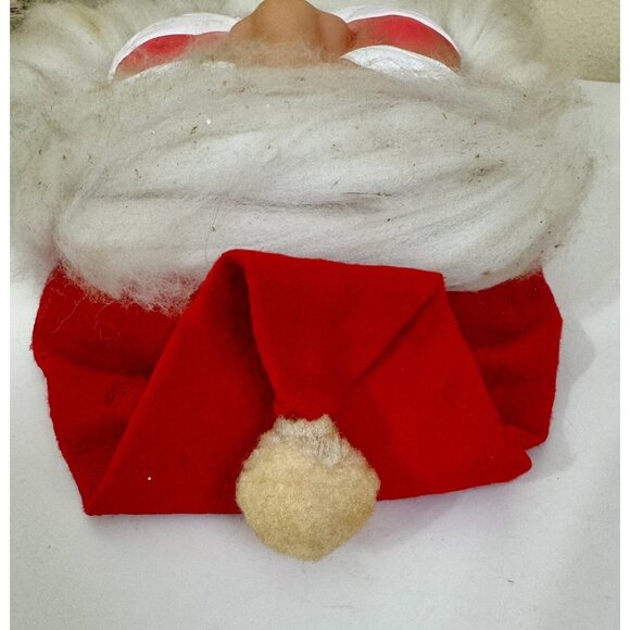 Blushing SANTA CLAUS Wall Light CHRISTMAS Decor Ornament JAPAN 13” Vintage - Picture 5 of 11